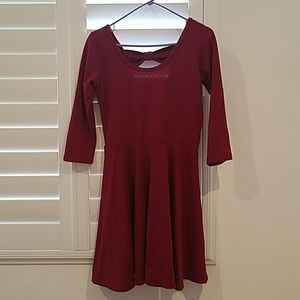Long sleeve red dress